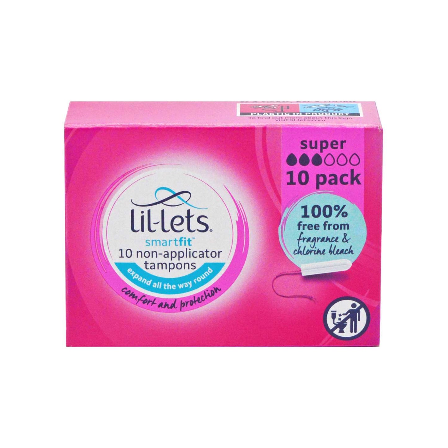 Lil-Lets 10 Non-Applicator Tampons Super Size 3