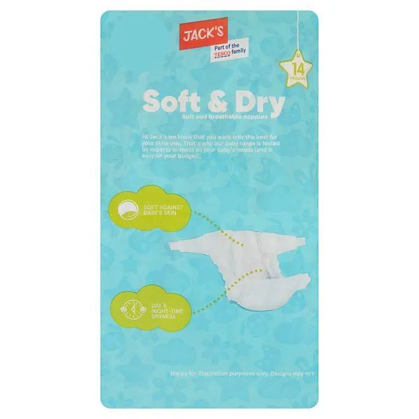 Jack's Soft & Dry Size 5 Nappies