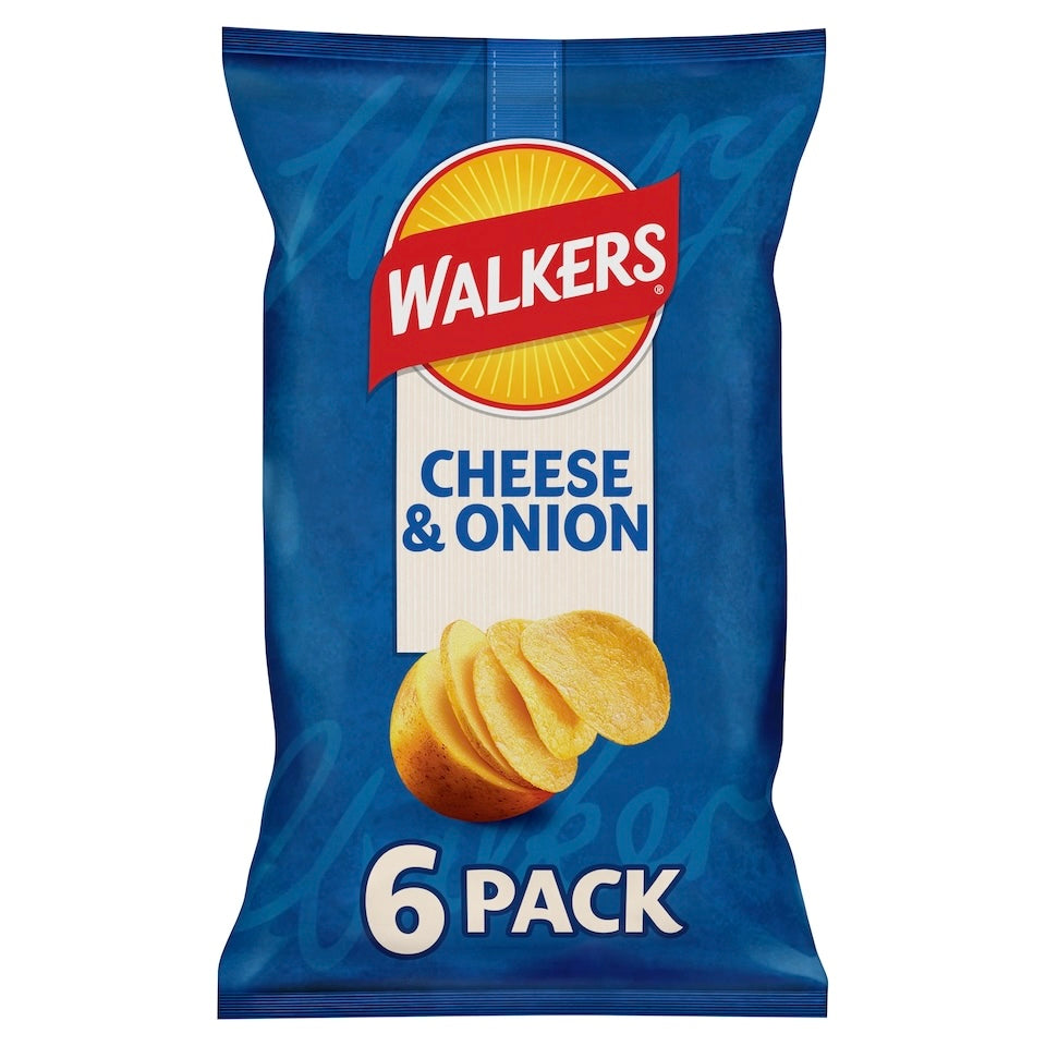 Walkers Cheese & Onion 6x25g