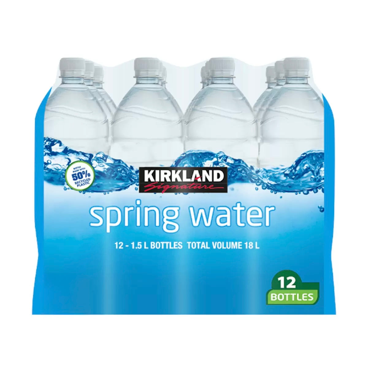 Kirkland Spring Water 12x1.5L