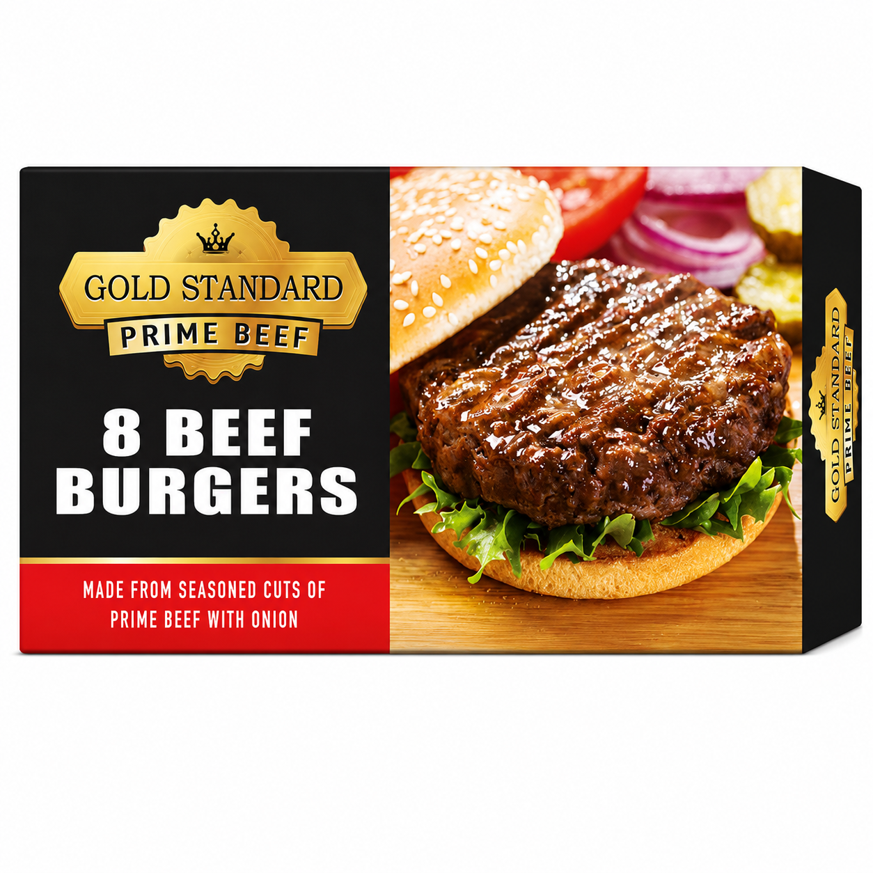 Gold Standard 8 Beef Burgers 454g