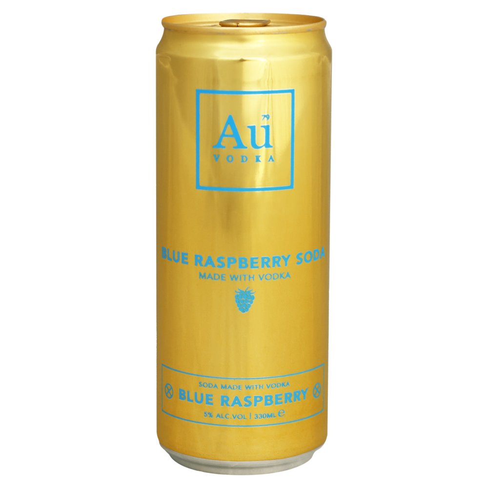 Au Vodka Blue Raspberry Soda 330ml