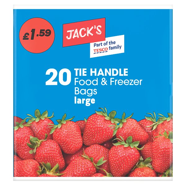 Jack's 20 Large Tie Handle Food & Freeze Bags