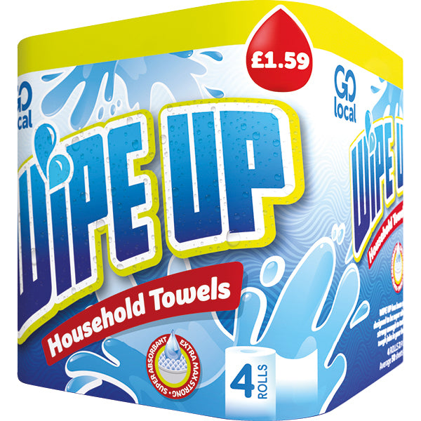 Go Local Wipe Up 4 Household Towels