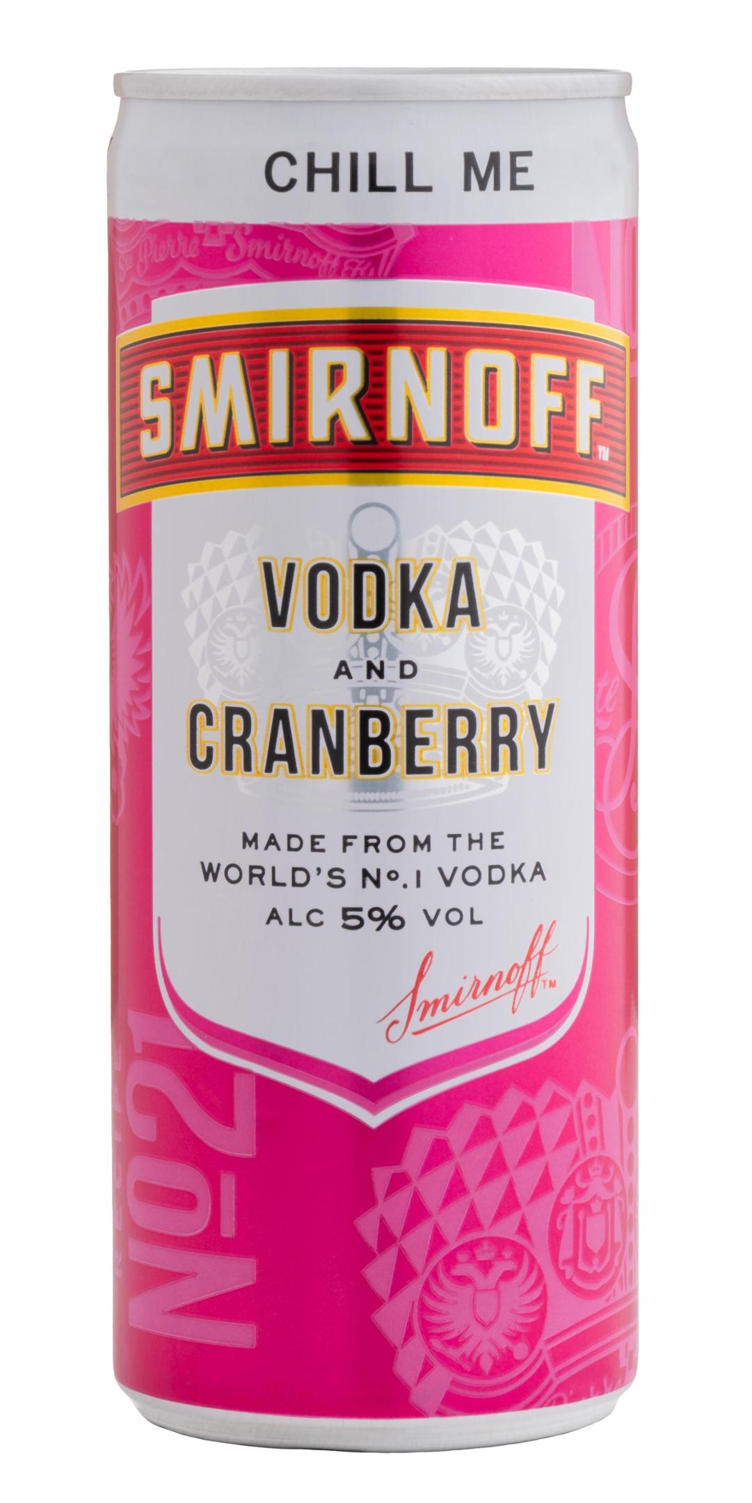 Smirnoff Vodka Cranberry Can 250ml (ALCOHOL)