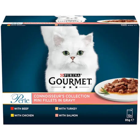 Purina Gourmet Connoissur’s Collection Mini Fillets In Gravy 12x85g