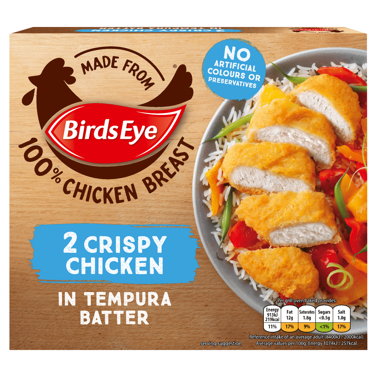 BirdsEye 2 Crispy Chicken in Tempura Batter 170g