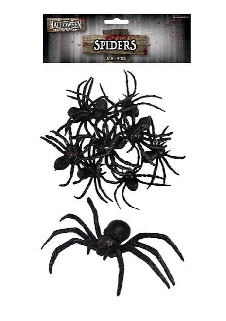 Halloween Spiders 8cm/9Pcs
