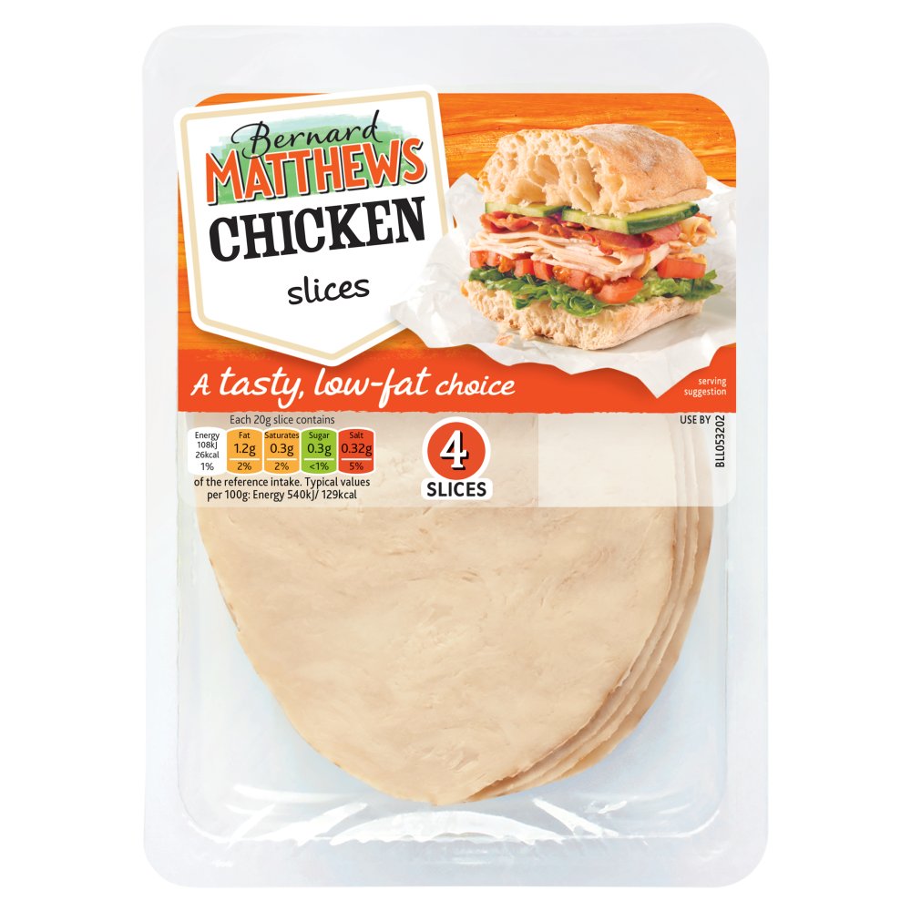 Bernard Matthews 4 Chicken Slices 80g (MEAT)