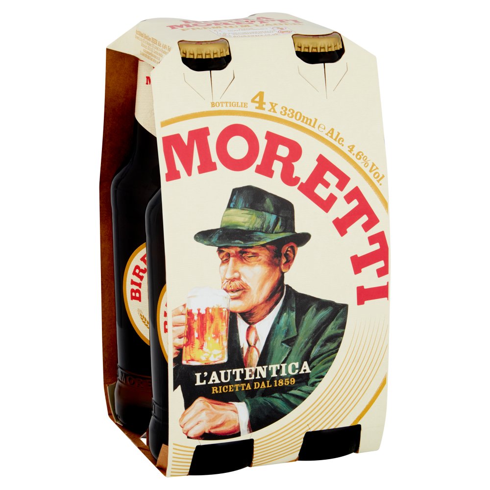 Birra Moretti 4x330ml Bottles (ALCOHOL)