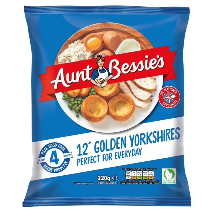 Aunt Bessie's 12 Golden Yorkshire Pudding 220g