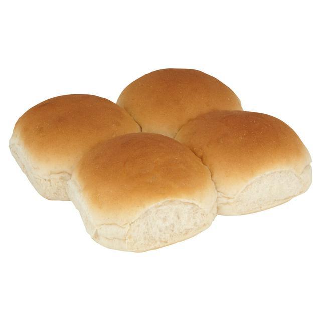 4 White Bread Baps