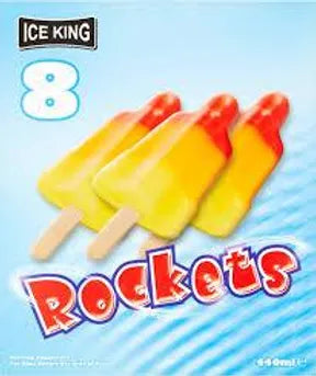 Ice King Rocket Lollies 8 Pack (FROZEN)