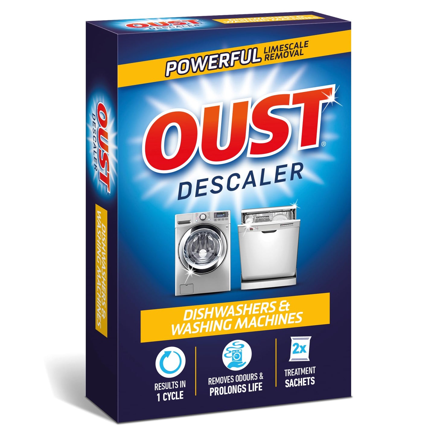 Oust Dishwasher & Washing Machine Descaler 2 Pack