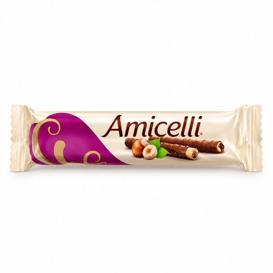 Amicelli Hazelnut Wafer with Chocolate 25g