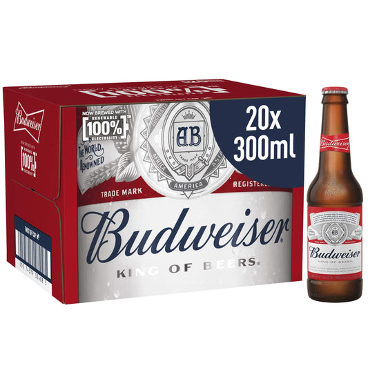 Budweiser 20x300ml Bottles (MULTIPACK)