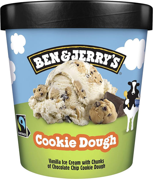 Ben & Jerrys Cookie Dough Ice Cream 465ml (FROZEN)