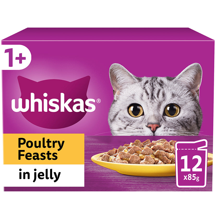 Whiskas Poultry Feasts in Jelly 12x85g