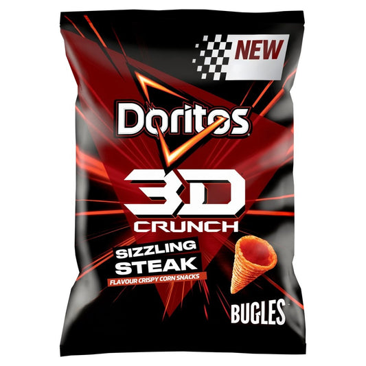 Doritos 3D Crunch Sizzling Steak Bugles 70g