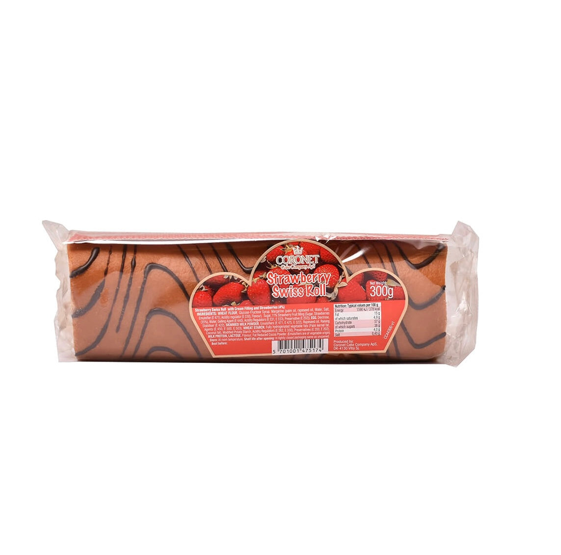 Coronet Strawberry Swiss Roll 300g