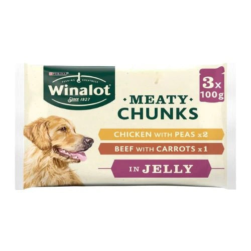 Winalot Meaty Chunks in Jelly 3x100g