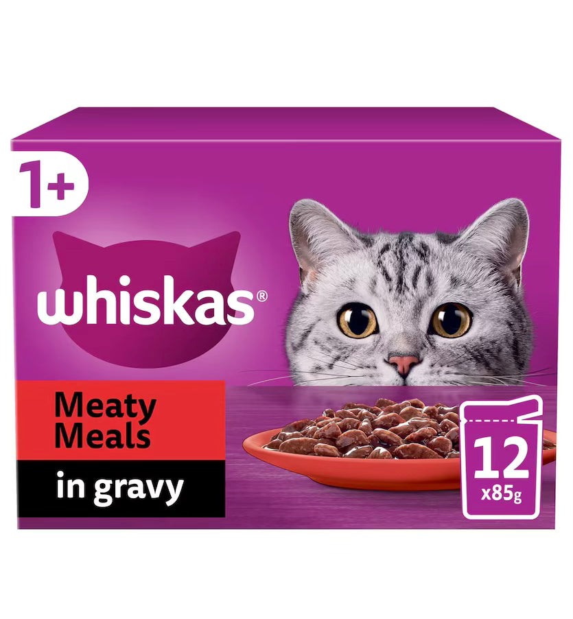 Whiskas Meaty Meals in Gravy 12x85g