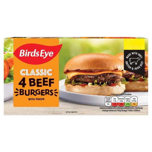 BirdsEye 4 Beef Burgers 227g