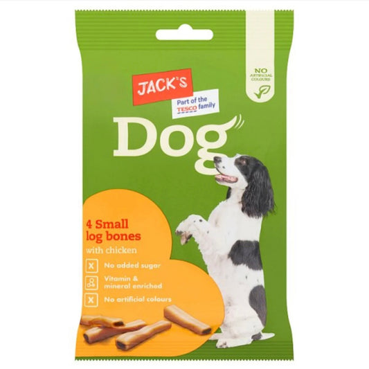 Jack's 4 Small Log Bones with Chicken 180g