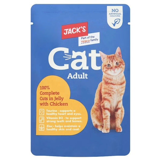 Jack's Cat Adult Complete Cuts in Jelly with Chicken 100g