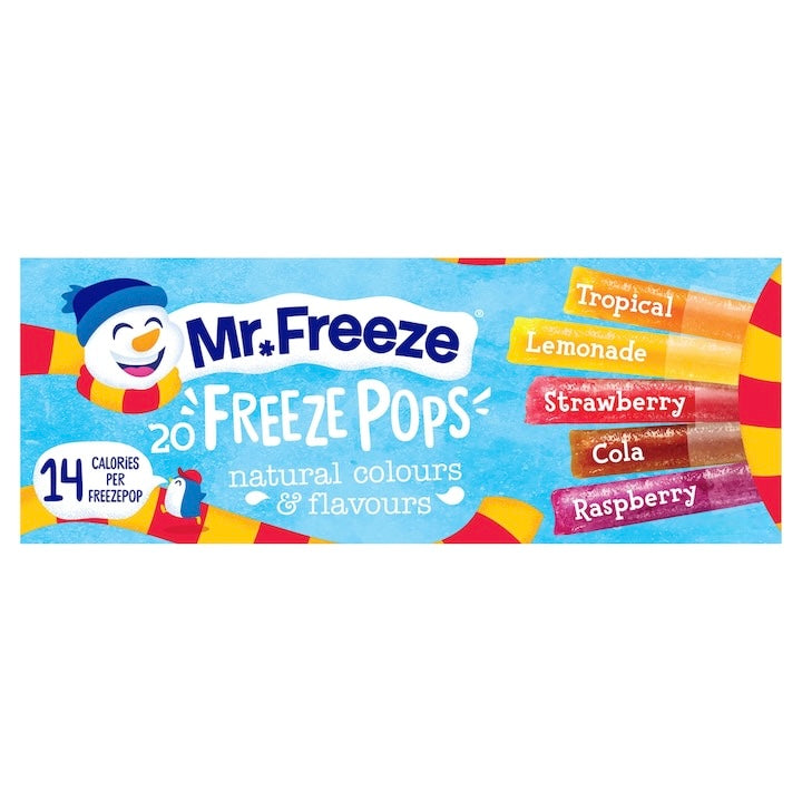 Mr Freeze 20 ice lollies 20x45g