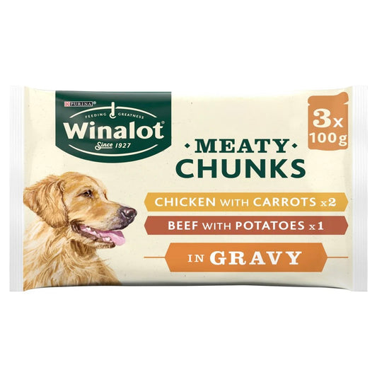 Winalot Meaty Chunks in Gravy 3x100g