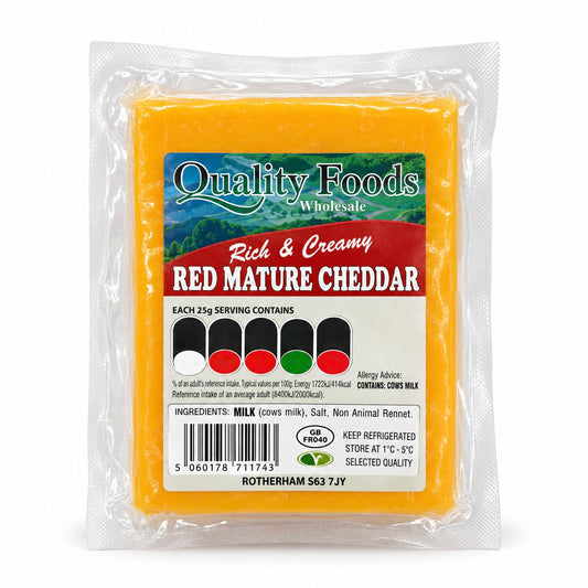 Quality Foods Red Mature Cheddar Block 0.145kg