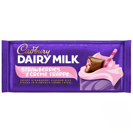 Cadbury Dairy Milk Strawberries & Creme Frappe 115g