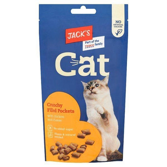 Jack's Cat Crunchy Filled Pockets with Chicken & Cheese 60g