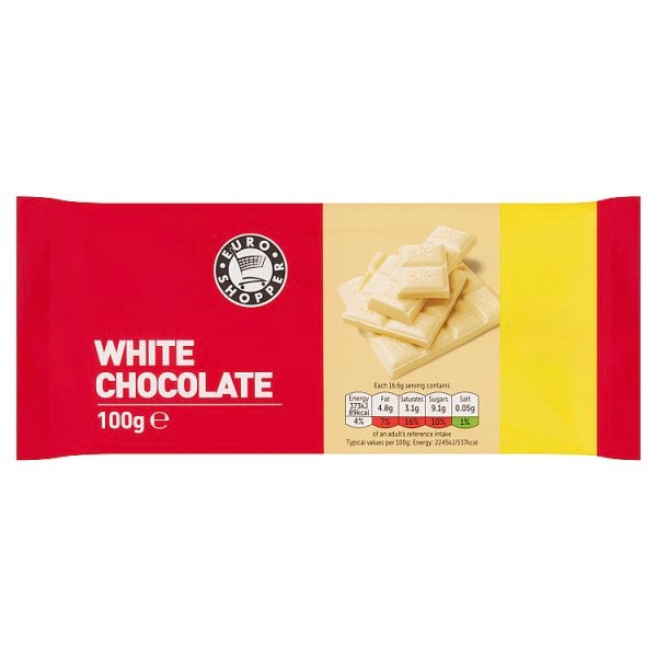 Euro Shopper White Chocolate Block 100g