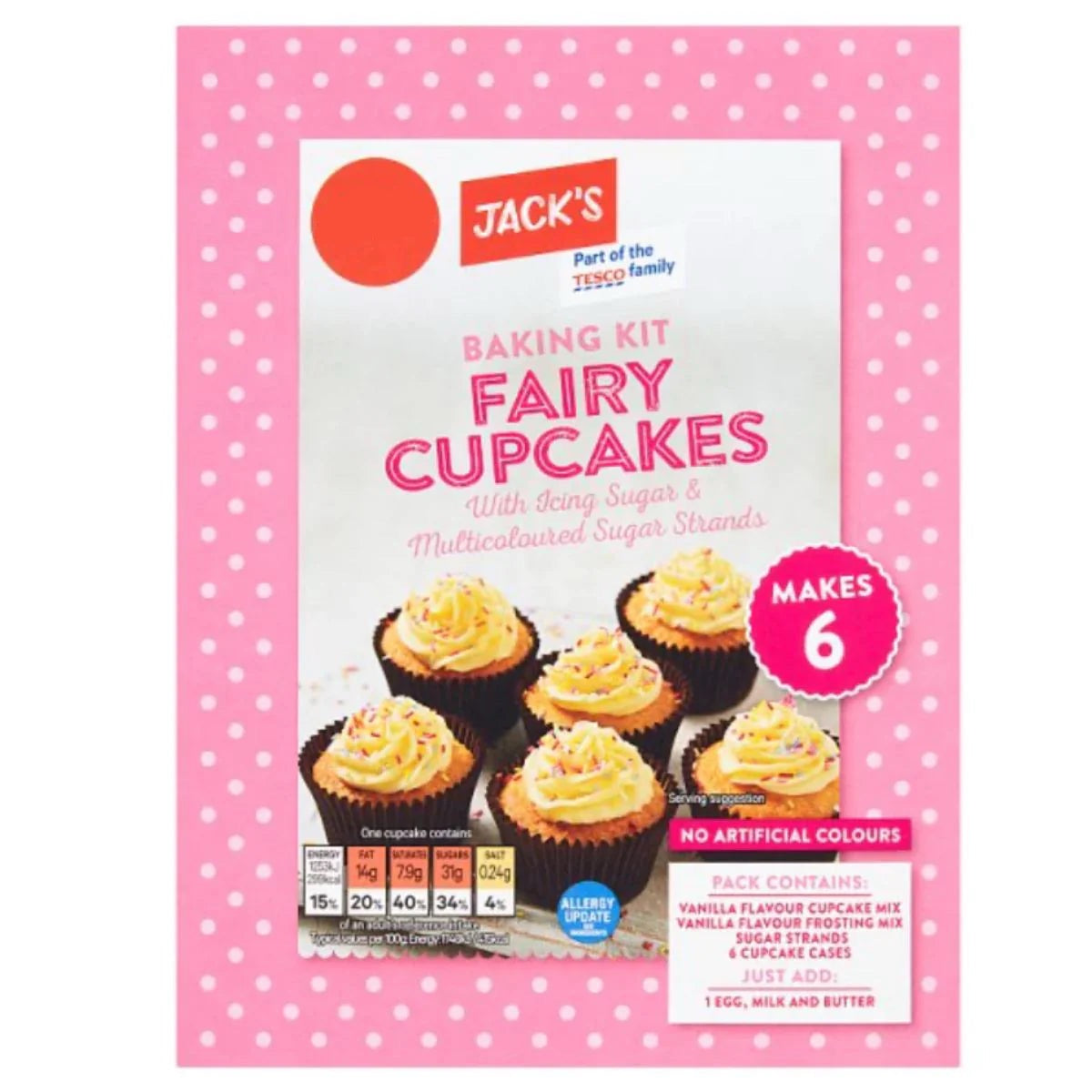 Jack's 6 Fairy Cup Cakes Kit