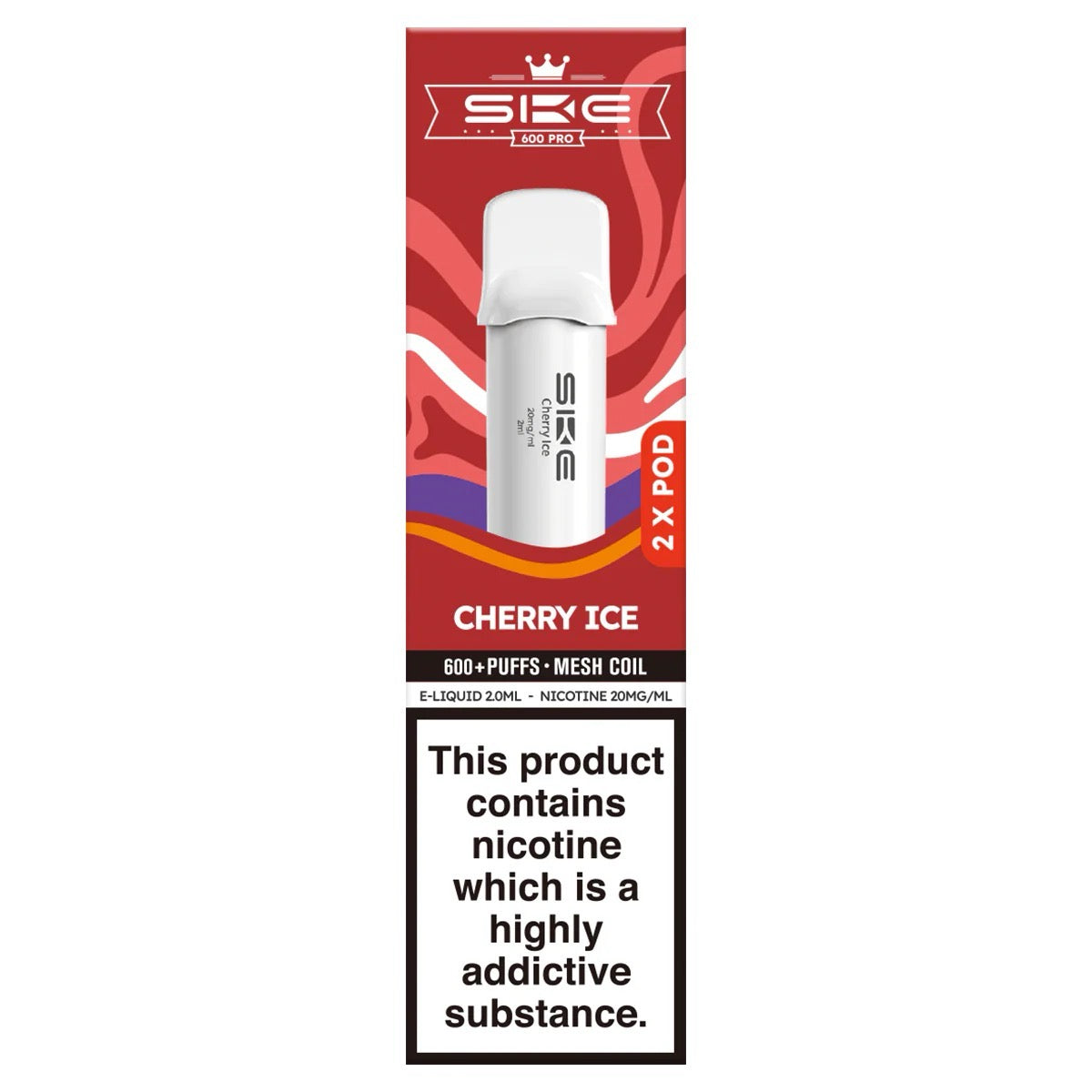 SKE Crystal 600 Pro Cherry Ice Pods