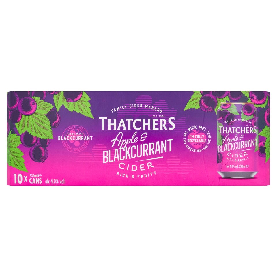 Thatcher's Apple & Blackcurrant Cider 10x330ml