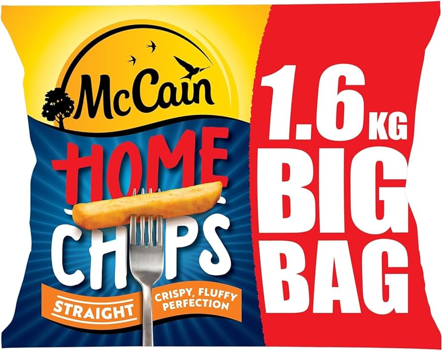 McCain Home Chips Straight 1.6kg (FROZEN)