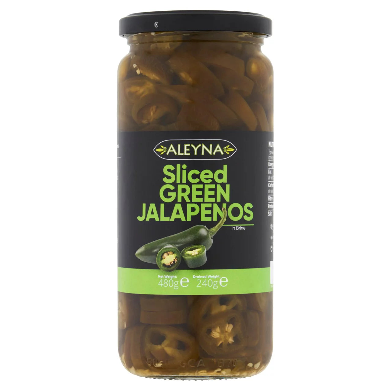 Aleyna Sliced Green Jalapenos 480g