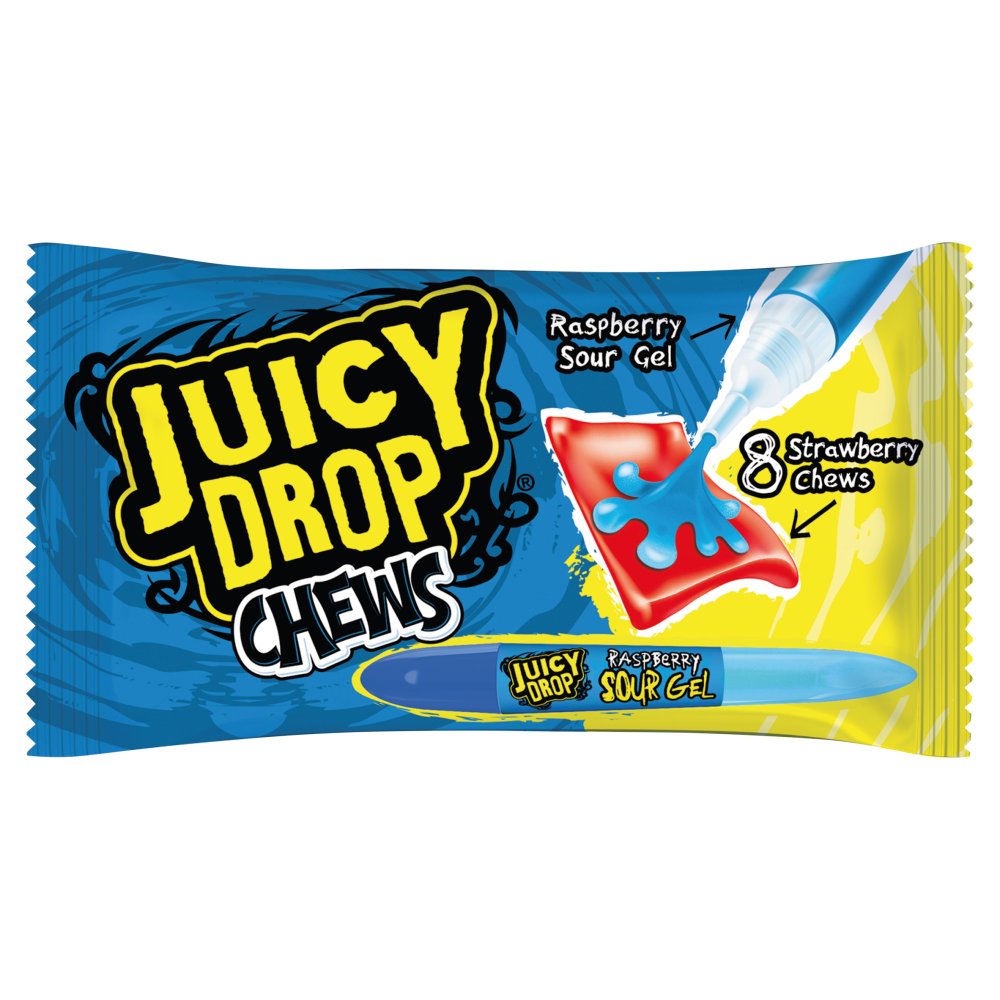 Juicy Drop Chews Raspberry Sour Gel 67g