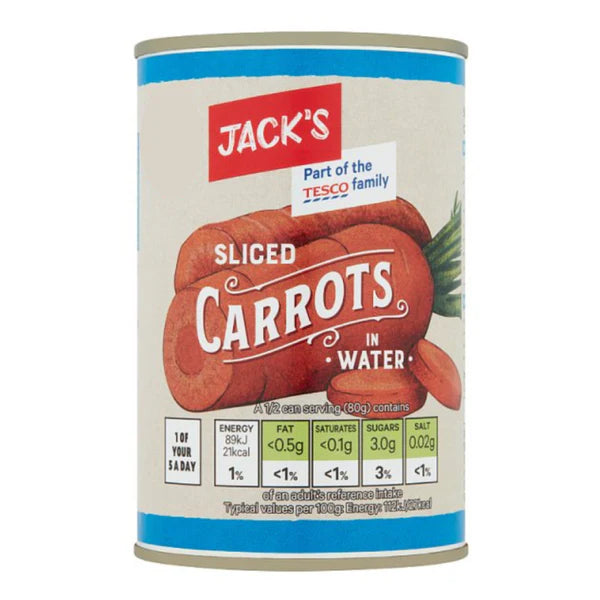 Jacks Sliced Carrots 300g
