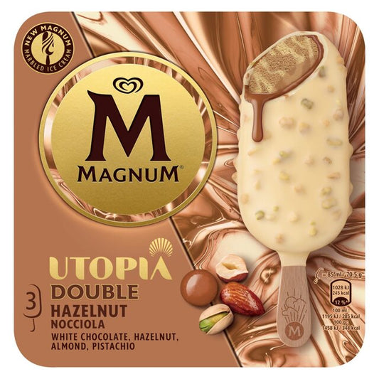 Magnum Utopia Double Hazelnut 3 Pack
