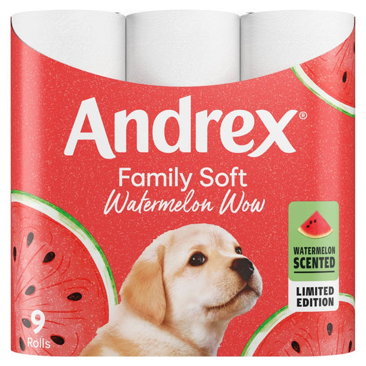 Andrex Family Soft Watermelon Wow 9 Rolls