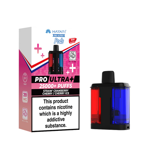 Hayati Pro Ultra+ 25K Straw’ Cranberry & Cherry Cherry Ice Pods