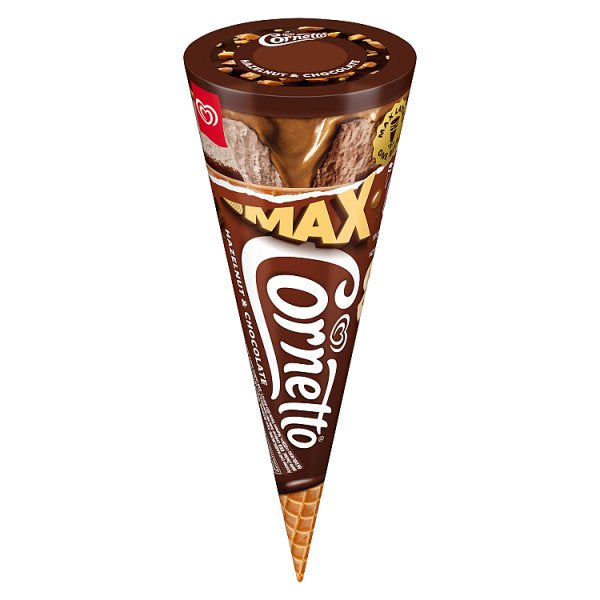 Cornetto MAX Hazelnut & Chocolate Ice Cream Cone 115 ml