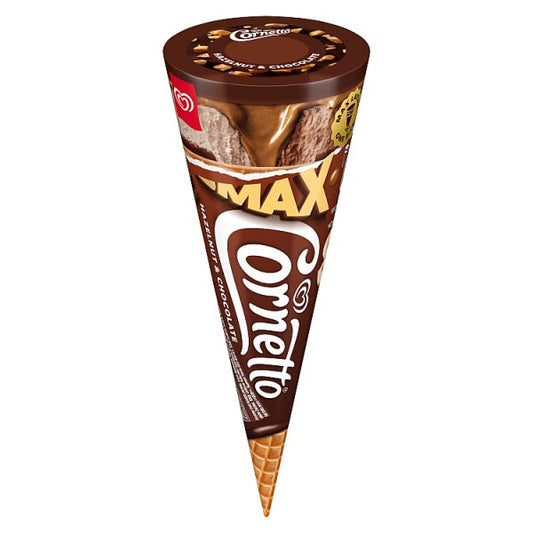 Cornetto MAX Hazelnut & Chocolate Ice Cream Cone 115 ml