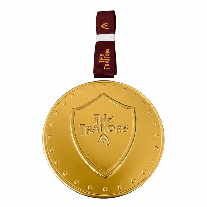 THE TRAITORS Milk Chocolate Shield Medallion Lanyard 26g