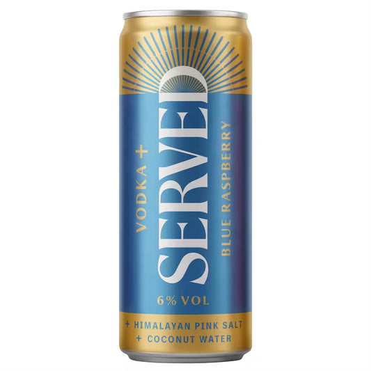 Served Vodka+ Blue Raspberry 330ml