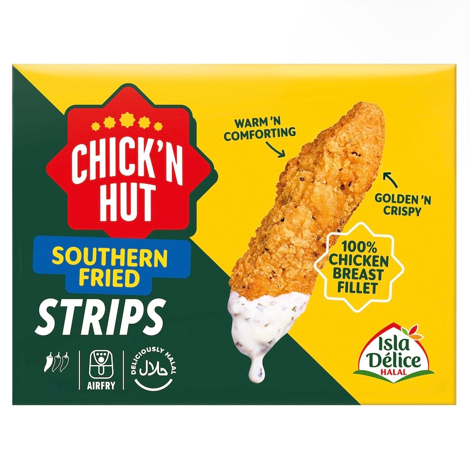 Isla Délice Halal Chick'n Hut Southern Fried Strips 400g